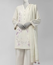 White Dobby Suit