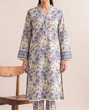 Adans Libas Ivory/Blue Lawn Suit (2 Pcs)- Pakistani Designer Lawn Suits
