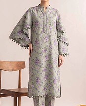 Adans Libas Grey Lawn Suit (2 Pcs)- Pakistani Designer Lawn Suits