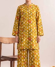 Adans Libas Mustard Lawn Suit (2 Pcs)- Pakistani Lawn Dress
