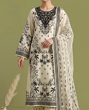 White/Black Lawn Suit