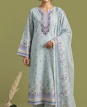 Sky Blue Lawn Suit