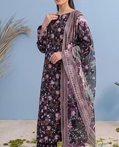 Adans Libas Black Lawn Suit- Pakistani Lawn Dress