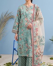 Adans Libas Dark Turquoise Lawn Suit- Pakistani Designer Lawn Suits