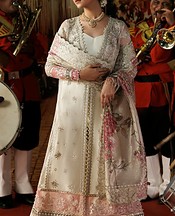 Afrozeh Off White Net Suit- Pakistani Chiffon Dress
