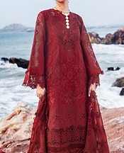 Afsanah Maroon Lawn Suit- Pakistani Lawn Dress