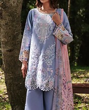 Afsanah Dark Pastel Blue Lawn Suit- Pakistani Lawn Dress