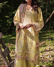 Afsanah Sand Gold Lawn Suit- Pakistani Lawn Dress