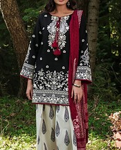 Afsanah Black/Off White Lawn Suit- Pakistani Lawn Dress