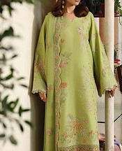Afsanah Pale Olive Lawn Suit- Pakistani Lawn Dress