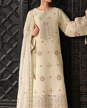 Afsanah Beige Lawn Suit- Pakistani Lawn Dress