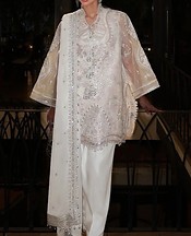 Off White Organza Suit