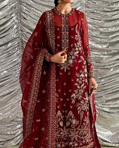 Maroon Organza Suit
