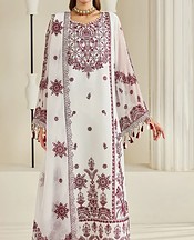 Alizeh Off-white Chiffon Suit- Pakistani Chiffon Dress
