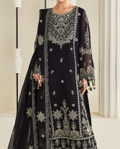 Alizeh Black Chiffon Suit- Pakistani Designer Chiffon Suit