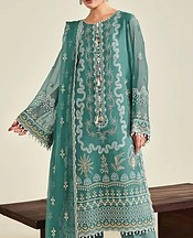 Alizeh Sea Green Chiffon Suit- Pakistani Designer Chiffon Suit