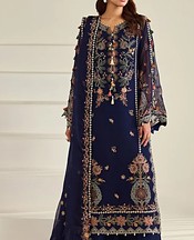 Alizeh Navy Blue Chiffon Suit- Pakistani Designer Chiffon Suit
