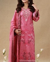 Asim Jofa Pink Cambric Suit- Pakistani Winter Clothing