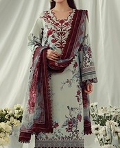 Asim Jofa Light Turquoise Cambric Suit- Pakistani Winter Dress