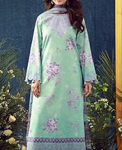 Asim Jofa Mint Green Cambric Suit- Pakistani Winter Dress