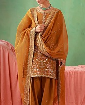 Mustard Chiffon Suit