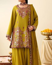 Olive Green Silk Suit