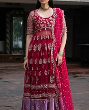 Ayzel Hot Pink Net Suit- Pakistani Designer Chiffon Suit