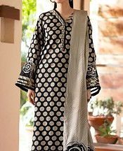 Baroque Black/Light Grey Viscose Suit- Pakistani Winter Dress