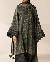 Baroque Rifle Green Viscose Suit- Pakistani Winter Clothing