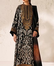 Baroque Black/Light Grey Viscose Suit- Pakistani Winter Clothing