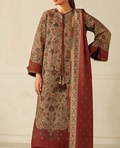 Baroque Tan Viscose Suit- Pakistani Winter Clothing
