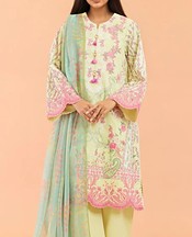 Cream Lawn Suit