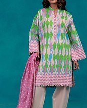 Pale Pink/Green Lawn Suit