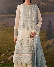Daria Off-white Chiffon Suit- Pakistani Chiffon Dress