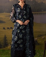 Daria Navy Chiffon Suit- Pakistani Designer Chiffon Suit