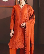 Orange Lawn Suit