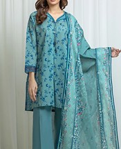 Edenrobe Fountain Blue Lawn Suit- Pakistani Lawn Dress
