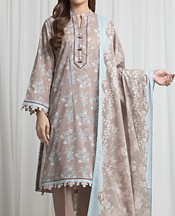 Edenrobe Oriental Pink Lawn Suit- Pakistani Designer Lawn Suits