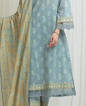 Edenrobe Cloudy Blue Lawn Suit- Pakistani Lawn Dress