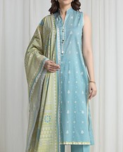 Edenrobe Pale Aqua Lawn Suit- Pakistani Lawn Dress
