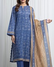 Edenrobe Blue Lawn Suit- Pakistani Lawn Dress