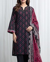 Edenrobe Black Lawn Suit- Pakistani Lawn Dress
