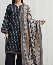 Black Khaddar Suit