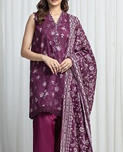 Plum Khaddar Suit