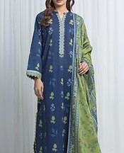 Edenrobe Blue Lawn Suit- Pakistani Designer Lawn Suits