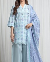 Edenrobe Pale Blue Lawn Suit- Pakistani Lawn Dress