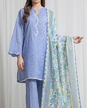 Edenrobe Carolina Blue Lawn Suit- Pakistani Lawn Dress