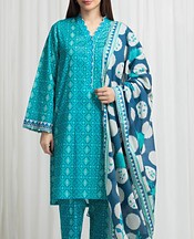 Edenrobe Turquoise Lawn Suit- Pakistani Designer Lawn Suits
