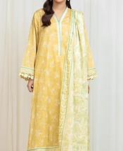 Edenrobe Yellow Lawn Suit- Pakistani Designer Lawn Suits