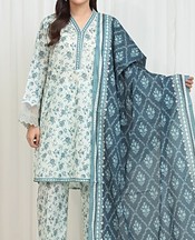 Edenrobe Off White Lawn Suit- Pakistani Designer Lawn Suits